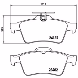 Set di pastiglie freno BREMBO P 59 042, posteriore - Vista aggiuntiva 4