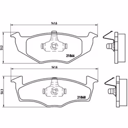 Set di pastiglie freno BREMBO P 85 025, anteriore