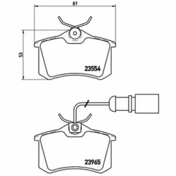 Set di pastiglie freno BREMBO P 85 058, posteriore