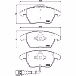 Set di pastiglie freno BREMBO P 85 075, anteriore - Vista aggiuntiva 5