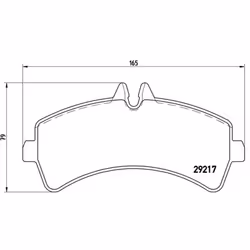 Altezza [mm]: 79. Asse di sviluppo: Posteriore. Indice: P 50 060. Larghezza [mm]: 165. Numero WVA: 29217. Numero del Produtto ...