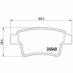 Altezza [mm]: 48. Asse di sviluppo: Posteriore. Contatto di usura: No. Indice: P 61 085. Larghezza [mm]: 103. Numero WVA: 245 ...