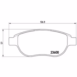 Set di pastiglie freno BREMBO Xtra P 61 068X, anteriore
