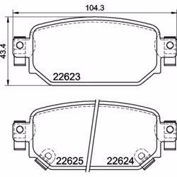 Altezza [mm]: 44. Asse di sviluppo: Posteriore. Contatto di usura: Sì. Indice: P 49 063. Larghezza [mm]: 104. Numero WVA: 226 ...