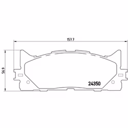 Altezza [mm]: 57. Asse di sviluppo: Davanti. Contatto di usura: No. Indice: P 83 117. Larghezza [mm]: 158. Materiale: Low-Met ...