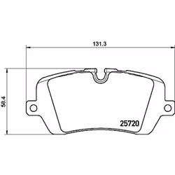 Altezza [mm]: 58. Asse di sviluppo: Posteriore. Indice: P 44 021. Larghezza [mm]: 131. Numero WVA: 25720. Numero del Produtto ...