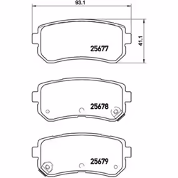 Altezza [mm]: 41. Asse di sviluppo: Posteriore. Contatto di usura: Sì. Indice: P 30 068. Larghezza [mm]: 93. Materiale: Low-M ...