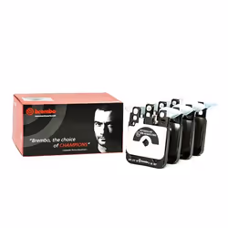 Kit pastiglie freno; BREMBO; predisposto per visualizzazione avviso usura con lamierino anticigolío senza accessori, con cont ...