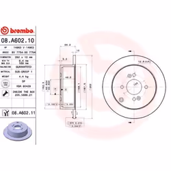BREMBO Disco freno HYUNDAI: i20 I Hatchback, Getz, KIA: RIO 2, Pride Hatchback COATED DISC LINE 10mm 4 pieno rivestito 08.A602.11 584111C800 - Vista aggiuntiva 4
