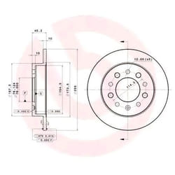 BREMBO Disco freno HYUNDAI: Coupe II COATED DISC LINE 10mm 5 pieno rivestito 08.B027.11 584112C000 Dischi freno, Dischi dei freni
