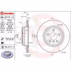 BREMBO Disco freno BMW: 3 Touring, 4 Gran Coupe, 3 Sedan COATED DISC LINE 20mm 5 ventilazione interna rivestito ad alto tenore di carbonio 09.C117.11
