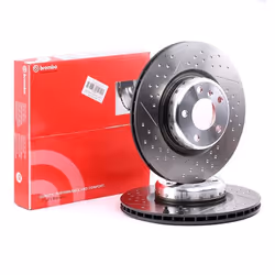 Disco freno; BREMBO; TWO-PIECE DISCS LINE; 345 24 5 ventilazione interna, intagliato/perforato, disco del freno a due pezzi r ...