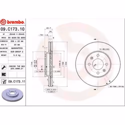 Disco freno; BREMBO; COATED DISC LINE; 256 22 4 ventilazione interna rivestito ad alto tenore di carbonio; per KIA; 517121W20 ...