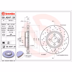 Altezza [mm]: 44. Coppia spunto/serraggio [nm]: 120. Diametro centraggio [mm]: 64. Diametro esterno [mm]: 294. Indice: 09.A04 ...
