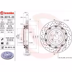 Disco freno; BREMBO; TWO-PIECE FLOATING DISCS LINE; 360 26 5 ventilazione interna, intagliato/perforato, disco del freno a du ...
