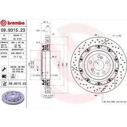 BREMBO Disco freno MERCEDES-BENZ: SL Cabrio TWO-PIECE FLOATING DISCS LINE 09.9315.23 2304231412,A2304231412 Dischi freno, Dischi dei freni