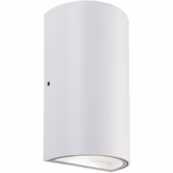Applique in termofusione di alluminio con diffusore in vetro trasparente. Dimensioni: 9 x 5,5 x 16 cm Potenza max: 12W Flusso ...