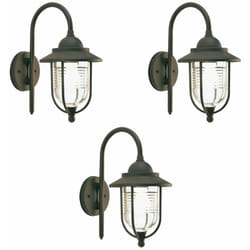 Applique piccola modello porto pezzi 3 color ruggine cm 35