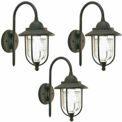 Applique grande modello porto pezzi 3 color ruggine cm 51