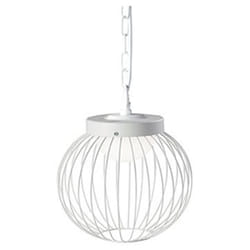 Sospensione Contemporanea Cage Metallo Bianco e Termplastico 20W Led 3000K