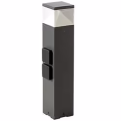SOVIL DIAMOND PALETTO BASSO + 2 PRESE 12W LED 4000K Paletto in alluminio pressofuso. Diffusore in termoplastico opalino. Cons ...