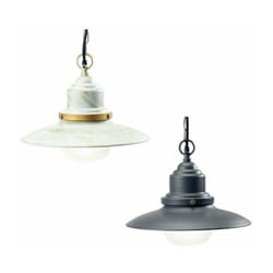 Lampada Sospensione Esterno Sospesa Acciaio Illuminazione Vintage Fisher Sovil Colore: Grigio antracite
