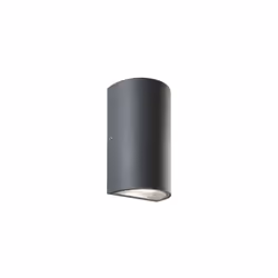 Applique in pressofusione di alluminio. Diffusore in vetro trasparente. Illuminazione a LED COB. Consumo: 12W. Resa: 70W. Flu ...