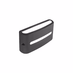 Applique Applique da Esterno a LED 10W 3000K Sovil Grigio Applique in alluminio pressofuso Finitura goffrata Diffusore in res ...
