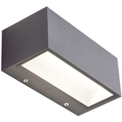 Applique Da Esterno Maxi Biemissione Box Alluminio Grafite 40W Led 3000K