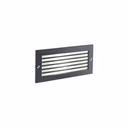 Incasso in pressofusione di alluminio. Diffusore in vetro satinato. Controscatola in termoplastico. Illuminazione con 14 LED  ...