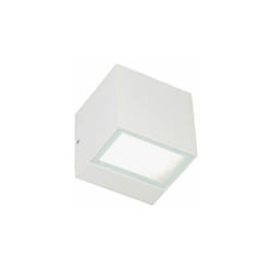 Sovil - Applique a Parete da Esterno Interno Quadrata Doppia Luce Box Mini Colore: Bianco