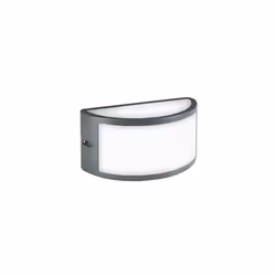 Applique Applique da Esterno a LED 10W 3000K Sovil Grigio Applique in alluminio pressofuso Finitura goffrata Diffusore in res ...
