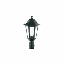 Testa-palo in pressofusione di alluminio. Diffusori in vetro trasparente. Manicotto diametro 60 mm. Altezza max lampada: 200m ...