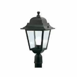 Testa palo da giardino quadrata in alluminio pressofuso anticorrosivo. I diffusori sono in vetro trasparente.E' adatta per pa ...