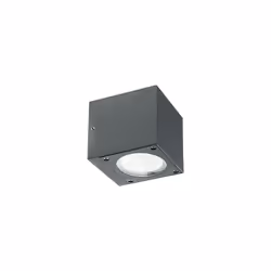 Applique in alluminio pressofuso. Finitura goffrata. Diffusore in vetro trasparente. Illuminazione con LED COB. Consumo: 6W. ...