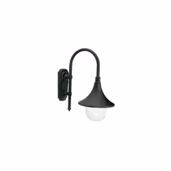 Applique in pressofusione di alluminio. Diffusore in termoplastico trasparente. Altezza max lampada: 150mm. Alimentazione 230 ...