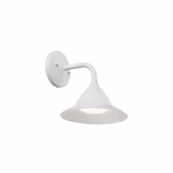 Lampada da parete in alluminio pressofuso. Luce diretta con diffusore in resina opalina. Finiture colori: bianco goffrato e g ...