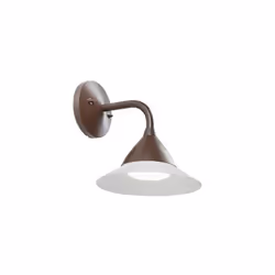 Lampada da parete in alluminio pressofuso. Luce diretta con diffusore in resina opalina. Finiture colori: bianco goffrato e g ...