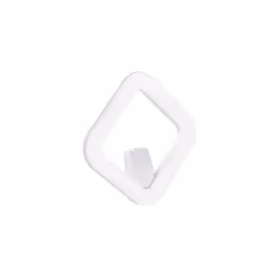 Lampada da parete in alluminio pressofuso. Luce diretta con diffusore in resina opalina. Finiture colori: bianco goffrato e g ...