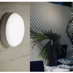 Plafoniera tonda in termoplastico Led 8 Watt. Diffusore in termoplastico opalino. Illuminazione a 16 Led SMD. 650 Lumen. Resa ...