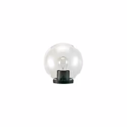 Testa-palo in termoplastico. Sfera chiara in PMMA Ø 20cm. Adattatore per pali Ø 60mm. Altezza max lampada: 170mm. Alimentazio ...