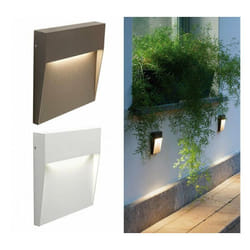 Applique Segnapasso Esterno a Parete Led Illuminazione Giardino Geo Square Sovil Colore: Marrone - Misure e Watt: 16 cm - 6 w