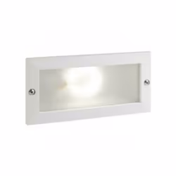 Incasso in pressofusione di alluminio. Diffusore in vetro satinato. Controscatola in termoplastico. Illuminazione a 14 LED SM ...
