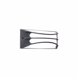 Applique Applique da Esterno a LED 10W 3000K Sovil Grigio Applique in alluminio pressofuso Finitura goffrata Diffusore in res ...