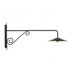 Applique Lunga Grande Esterno Antique Alluminio E Porcellana Grigio 1 Luce E27