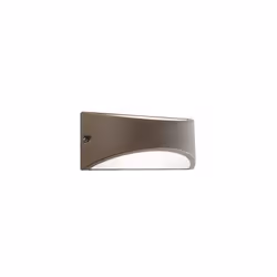 Applique Applique da Esterno a LED 10W 3000K Sovil Marrone Applique in alluminio pressofuso Finitura goffrata Diffusore in re ...