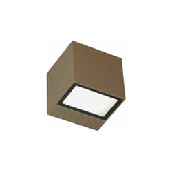 Sovil - Applique a Parete da Esterno Interno Quadrata Doppia Luce Box Mini Colore: Caffè