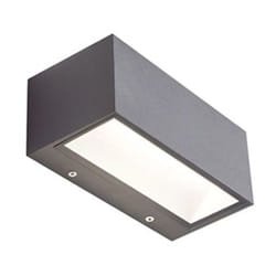 Applique Da Esterno Media Biemissione Box Alluminio Grafite 12W Led 3000K