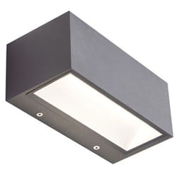 Applique Da Esterno Grande Biemissione Box Alluminio Grafite 20W Led 3000K