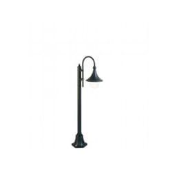Palo Basso Da Esterno H135Cm Lampara Alluminio E Termoplastica Nero 1 Luce E27